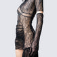 Serena Black Mini Dress and Gloves