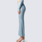 Erika Blue Maxi Skirt