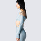 Erika Blue Long Sleeve Top & Shrug