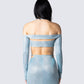 Erika Blue Long Sleeve Top & Shrug