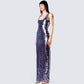 Elsa Lilac Sequin Sleeveless Gown