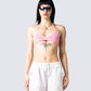 Lumi Pink Knit Bra Top model front