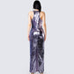 Elsa Lilac Sequin Sleeveless Gown