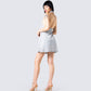 Cinder Grey Halter Mini Dress