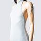 Cinder Grey Halter Mini Dress