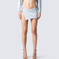 Delia Blue Knit Panty Bottom model front