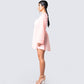 Elvia Pink Pleated Flower Dress