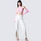 Emmy Pink Halter Crop Top