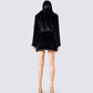 Victoria Black Fur Coat