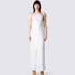 Nicola White Chain Maxi Dress model front