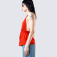 Miriam Red Knit Halter Top