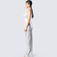 Katrina Metallic Fitted Maxi Dress