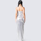 Katrina Metallic Fitted Maxi Dress
