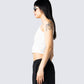 Ezra White Logo Tank Top