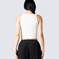 Ezra White Logo Tank Top