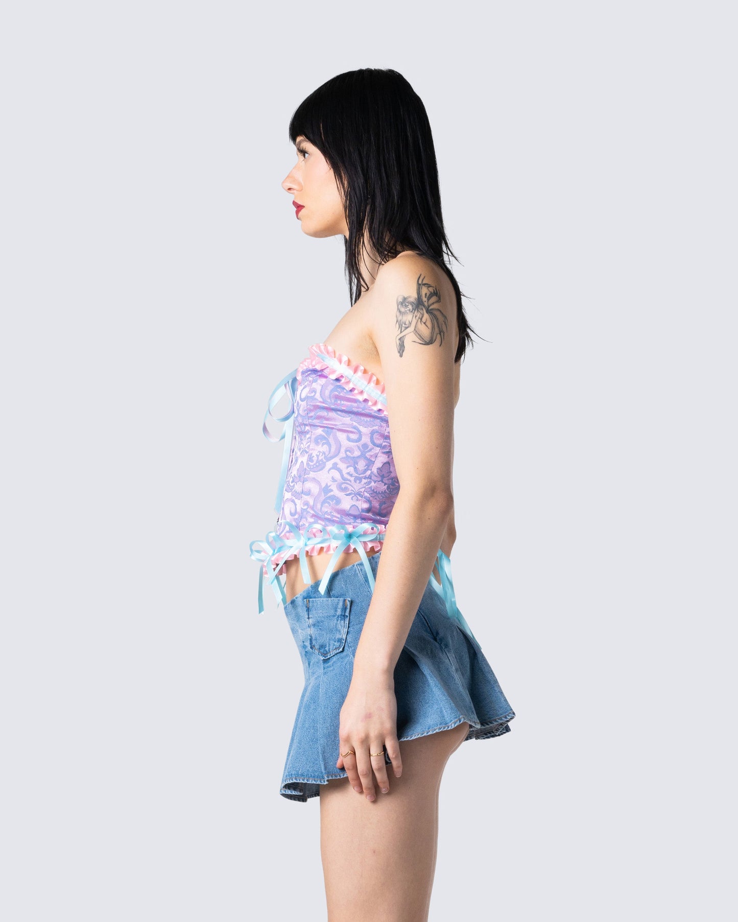 Dolly Blue Sweetheart Corset Top