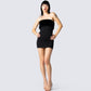 Hannah Fur Trim Mini Dress