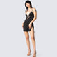 Ivy Black Lace Trim Mini Dress