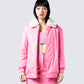 Jenna Pink Quilted Jacket model front