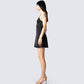 Ivy Black Lace Trim Mini Dress