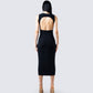 Umbra Black Shimmer Midi Dress