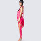 Christine Pink Ruffled Mini Dress