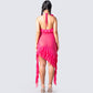 Christine Pink Ruffled Mini Dress