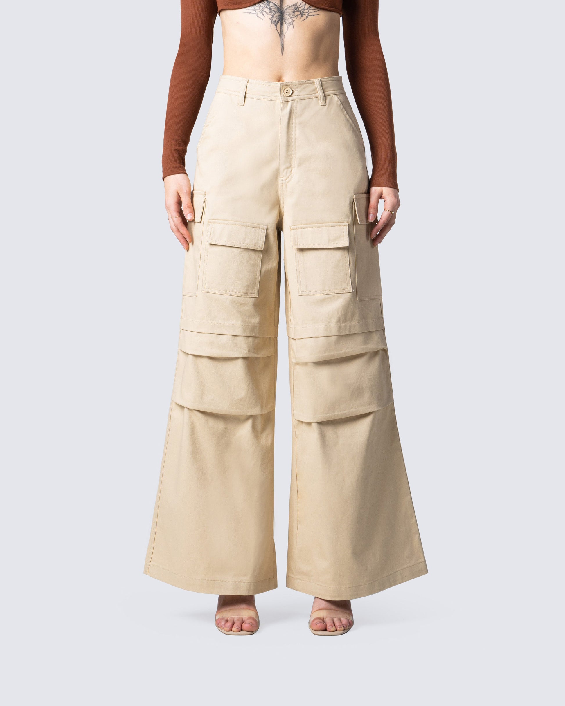 Caleb Tan Cargo Pant model front