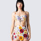 Addie Flower Bra Top model front