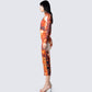 Gwen Renaissance Print Midi Dress