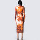 Gwen Renaissance Print Midi Dress