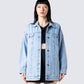 Bree Blue Denim Oversize Jacket model front