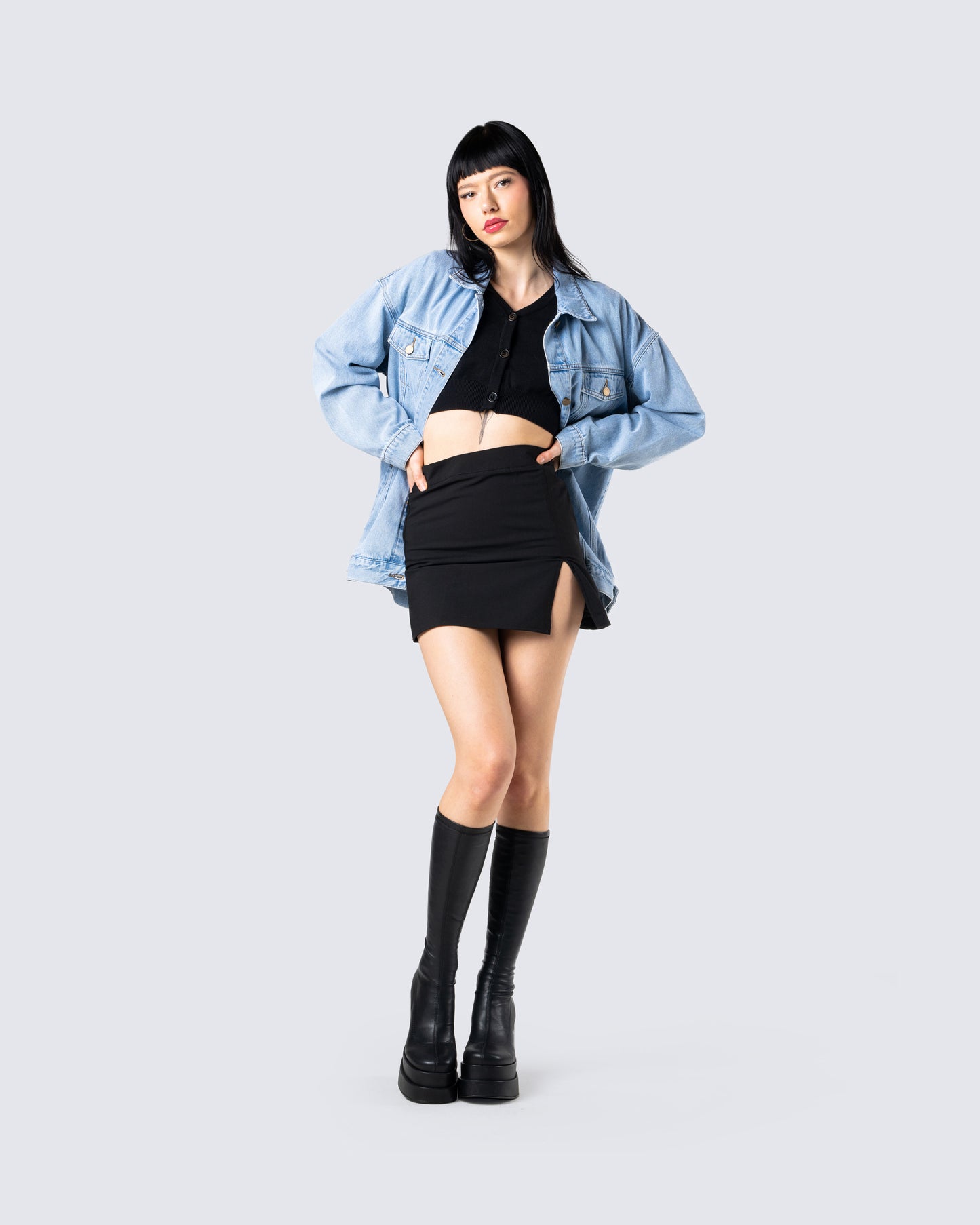 Bree Blue Denim Oversize Jacket