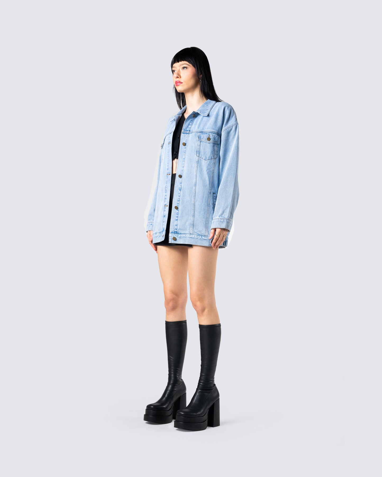 Bree Blue Denim Oversize Jacket