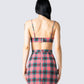 Amanda Multi Plaid Crop Top