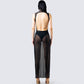 Zeal Black Mesh Bodycon Maxi Dress