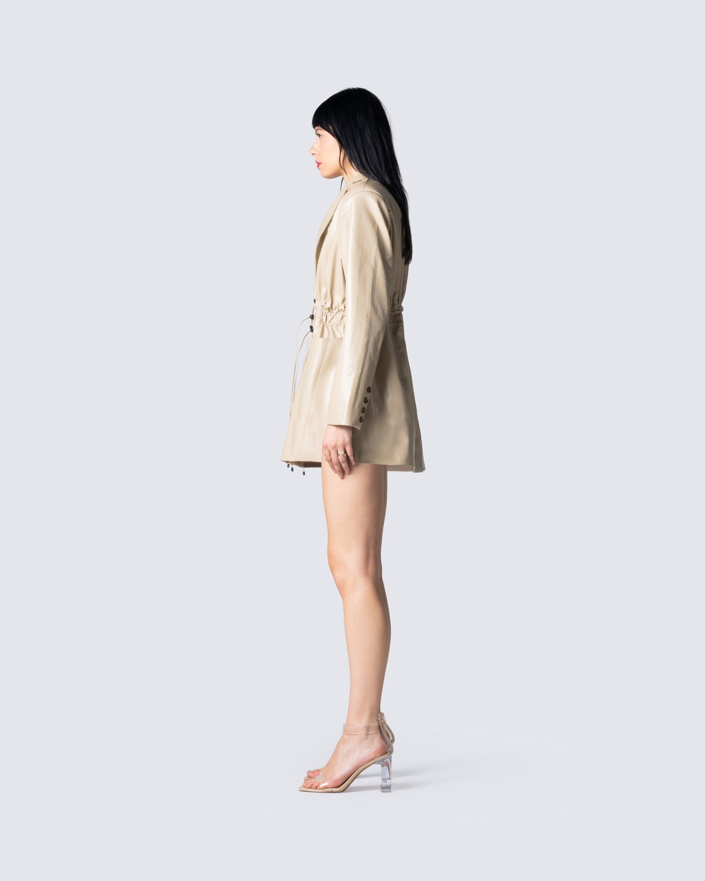 Lillie Vegan Leather Blazer Dress