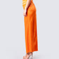 Odette Orange Satin Maxi Skirt