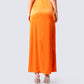 Odette Orange Satin Maxi Skirt