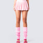 Uma Pink Micro Mini Pleated Skort model front