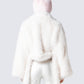 Hollis White Vegan Fur Coat
