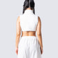Beckett White Cropped Knit Top