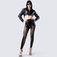 Trinity Black Sheer Spiral Legging
