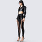 Trinity Black Sheer Spiral Legging