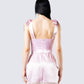 Edith Pink Satin Corset Top