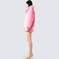 Nicole Pink Vegan Fur Coat