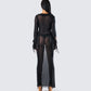 Florence Black Mesh Maxi Dress