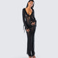 Florence Black Mesh Maxi Dress