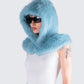Jayden Aqua Fur Hood