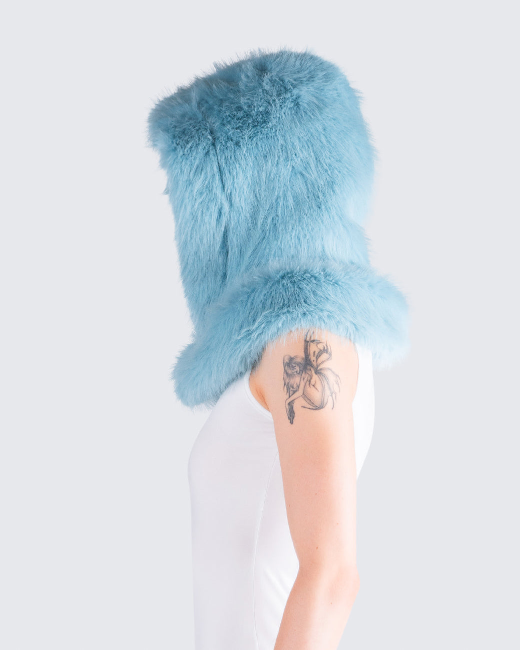 Jayden Aqua Fur Hood